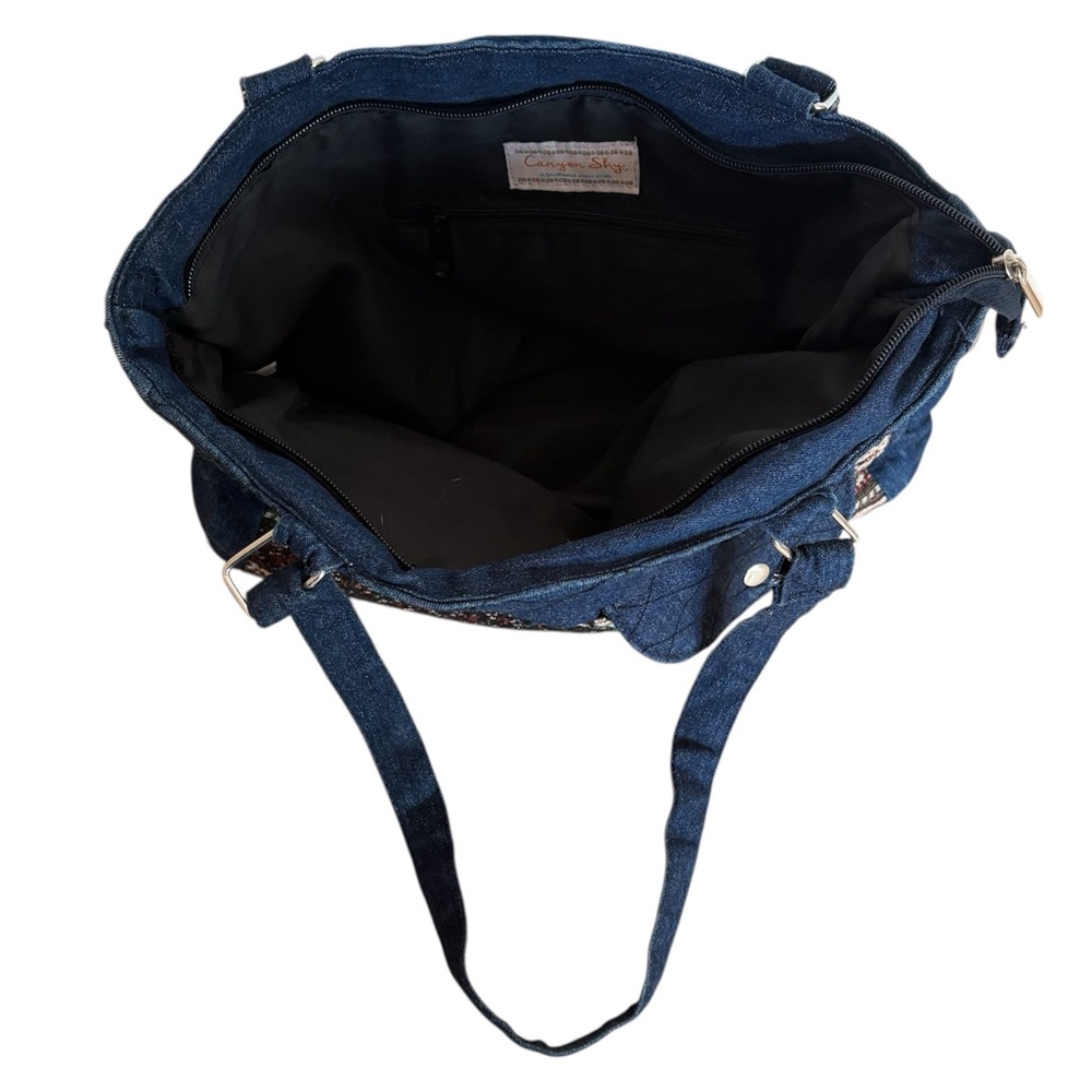 CANYON SKY Aztec Denim Crossbody Bag - Picture 3 of 15